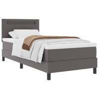Boxspring bed met LED -striplichten Grijs en Wit 90 x 200 cm - thumbnail