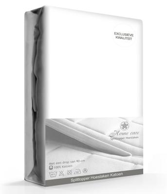 Dreamhouse Splittopper Katoen Hoeslaken Wit 180 x 200 cm