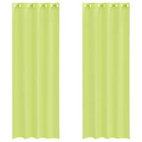 Gordijnen Voile met doorvoertules 2 st 140x260 cm appelgroen - thumbnail