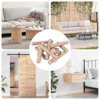Houten Dowels 12 pcs Bruin 6 x 40 mm Massief hout - thumbnail