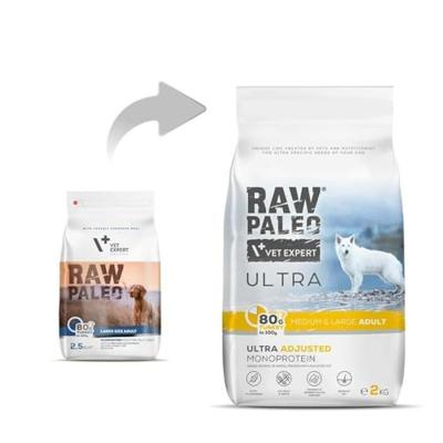 RAW PALEO Ultra Medium&Large Adult Kalkoen - droogvoer voor honden - 2 kg