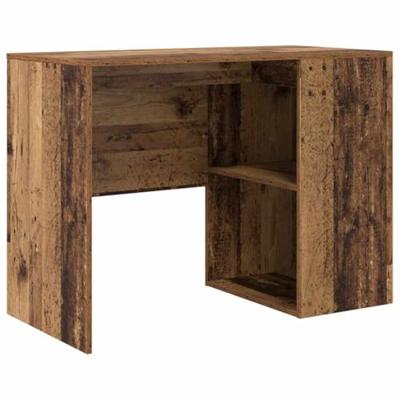 Bureau met plank Oud hout 102 x 50 x 75 cm Bewerkt hout