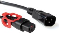 ACT AK5153 230V Stroomkabel C13 IEC Lock+/C14 Zwart - 50 cm - thumbnail