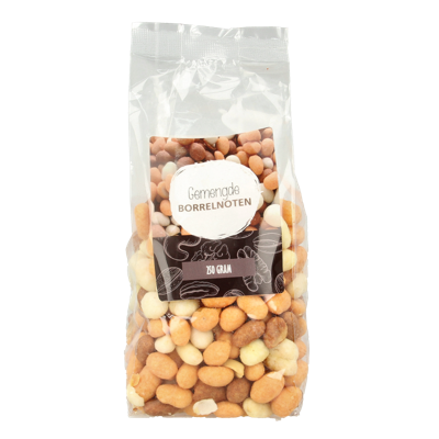 MijnNatuurwinkel Borrelnoten gemengd 250 Gram MijnNatuurwinkel Borrelnoten gemengd 250 Gram