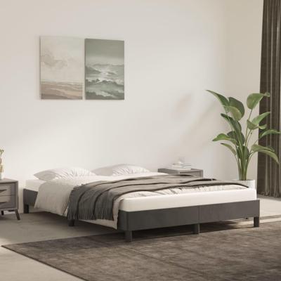 Bedframe zonder matras 140x200 cm fluweel donkergrijs