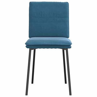Eetkamerstoelen 4 st fluweel blauw