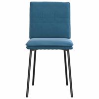 Eetkamerstoelen 4 st fluweel blauw - thumbnail