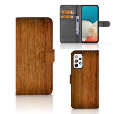 Samsung Galaxy A73 5G | Book Style Case | Donker Hout