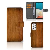 Samsung Galaxy A73 5G | Book Style Case | Donker Hout - thumbnail