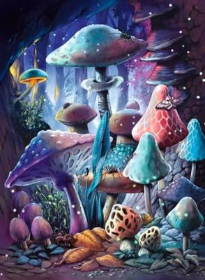 Ravensburger Puzzel moonlight mushrooms 500st