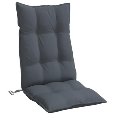 Stoelkussens 6 st hoge rug oxford stof antracietkleurig