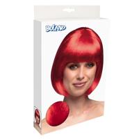 Pruik bobline new look rood - thumbnail