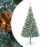 VidaXL Kunstkerstboom met 300 led groen 210 cm pvc en staal - thumbnail