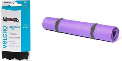 VELCRO® VEL-EC60466 Klittenband kabelbinder Om te bundelen Haak- en lusdeel (l x b) 200 mm x 12 mm Zwart 15 stuk(s)