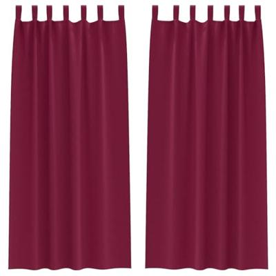 VidaXL Zwart-out gordijnen met ringen 2 pcs wijnrood 260 x 140 cm VidaXL Zwart-out gordijnen met ringen 2 pcs wijnrood 260 x 140 cm