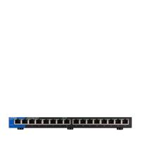 Linksys LGS116-EU 16-poorts onbeheerde Gigabit-netwerkswitch - Ethernet-switch/hub met metalen behuizing voor thuis en kantoor - Tafelmodel of wandbevestiging, Ethernet-splitter, Plug-and-play - thumbnail
