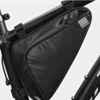 Haai Tiger fiets front Beam Wax polyester driehoek tas grootte: 1.5 L (zwart) - thumbnail