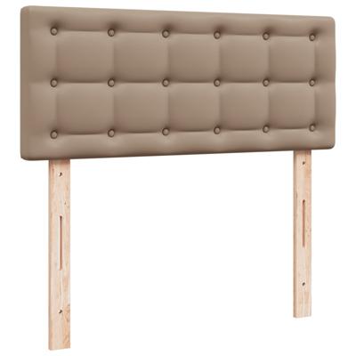 Boxspring met matras kunstleer cappuccinokleurig 120x190 cm - thumbnail