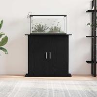 vidaXL Aquariumstandaard 81x36x73 cm spaanplaat zwart eikenkleurig, aquarium kast, aquariumstandaard, stevige kast voor aquarium, aquarium onderkast - thumbnail