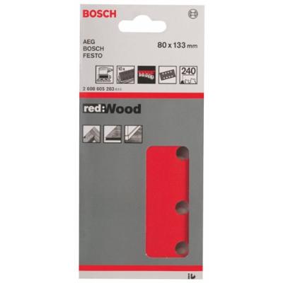Bosch Accessories Expert for Wood 2608605283 Oscillerend schuurpapier Met klittenband, Geperforeerd Korrelgrootte (num) 240 (l x b) 133 mm x 80 mm 10 stuk(s)