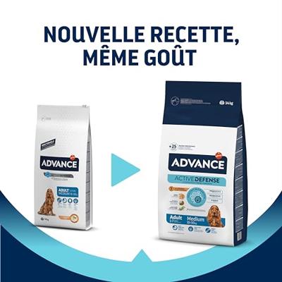 Advance Medium Adult met kip en rijst hondenvoer 14 kg - thumbnail