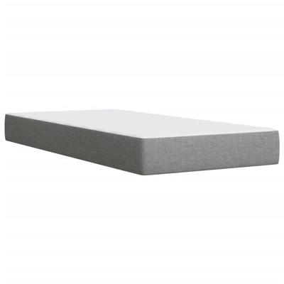 Boxspring met matras stof lichtgrijs 140x190 cm - thumbnail