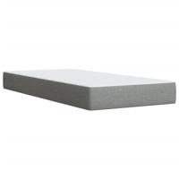 Boxspring met matras stof lichtgrijs 160x200 cm - thumbnail