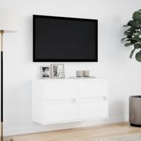 Tv-wandmeubels 2 st met LED-verlichting 41x31x45 cm wit - thumbnail