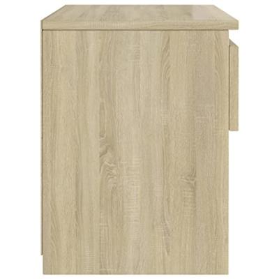 VidaXL Nachtkastje 40x30x39 cm bewerkt hout sonoma eikenkleurig