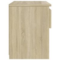 VidaXL Nachtkastje 40x30x39 cm bewerkt hout sonoma eikenkleurig - thumbnail