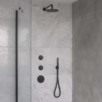 Regendoucheset Wiesbaden Dreams met Inbouwdeel en Wanduitloop Mat Zwart - thumbnail