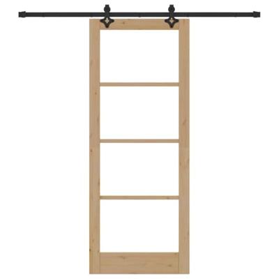 Schuifdeur ORKDAL Bruin 83 x 211 cm Hout en metaal