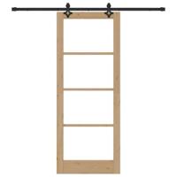 Schuifdeur ORKDAL Bruin 83 x 211 cm Hout en metaal - thumbnail