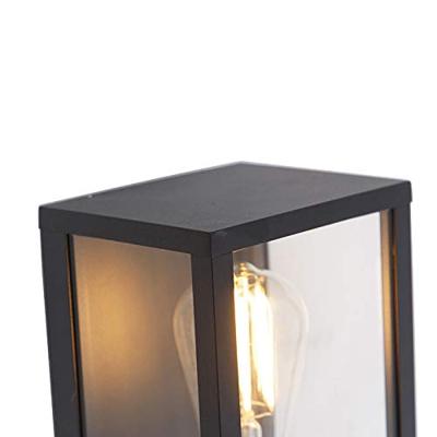 QAZQA Industriële wandlamp zwart 26 cm IP44 - Charlois