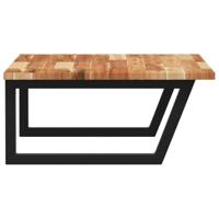 Badkamer wandschap staal en massief acaciahout - thumbnail