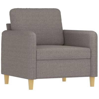 4-delige Loungeset met kussens stof taupe - thumbnail