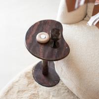 By-Boo Organische Bijzettafel 'Rosso' Marmer, 45 x 33cm - thumbnail