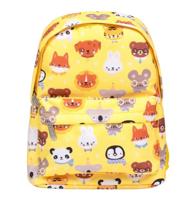 Kleine rugzak voor kinderen DIERENVRIENDEN A Little Lovely Company geel - thumbnail