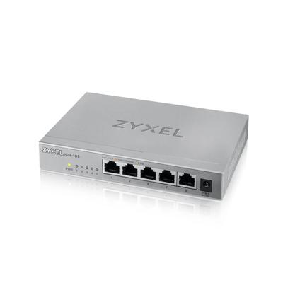 Zyxel 2,5G Meerkleuren-Gigabit Unmanaged SWitch met vijf poorten voor home entertainment of SOHO-netwerken [MG-105], MG-105-ZZ0101F, 5-poorten, 2,5G RJ45 Unmanaged,5 Port 2,5G RJ45 Unmanaged,Zwart