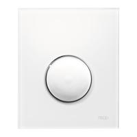 Urinoir Bedieningsplaat TECE Loop Kunststof 10x12 cm Wit (met glanzend chromen toets) - thumbnail