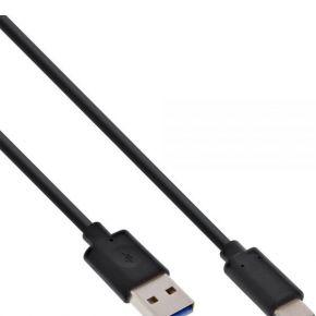 InLine 0.5m, USB3.1-C/USB3.1-A 0.5m USB C USB A Zwart