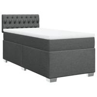 Boxspring met matras stof donkergrijs 80x200 cm - thumbnail