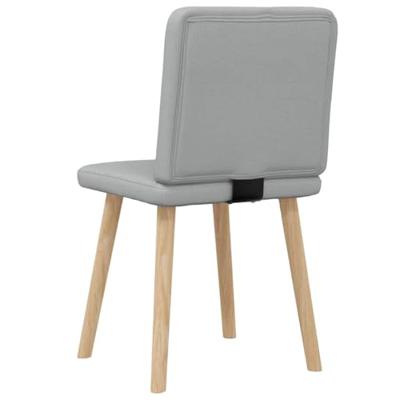 Eetkamerstoelen 2 st stof lichtgrijs