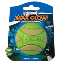 CHUCKIT MAX GLOW ULTRA SQUEEKERBAL GROEN 6 CM - thumbnail