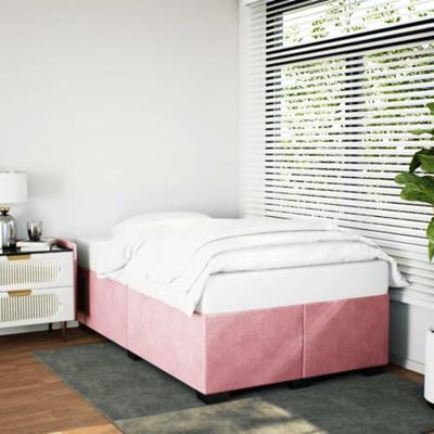 Bedframe zonder matras 120x190 cm fluweel roze