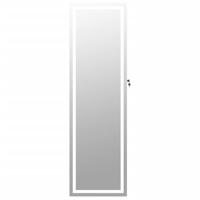 VidaXL Sieradenkast met spiegel en led wandgemonteerd - thumbnail