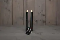 LED Dinerkaars Wax 23cm Antraciet 2st - thumbnail