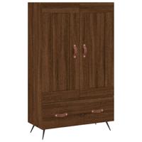 Hoge kast 69,5x31x115 cm bewerkt hout bruin eikenkleur - thumbnail