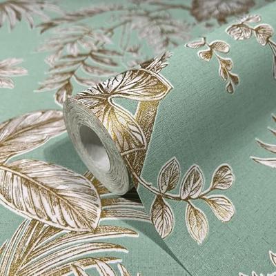Novamur Jackie; The New Design Book Behang met wit-gouden bladeren - 6818-50