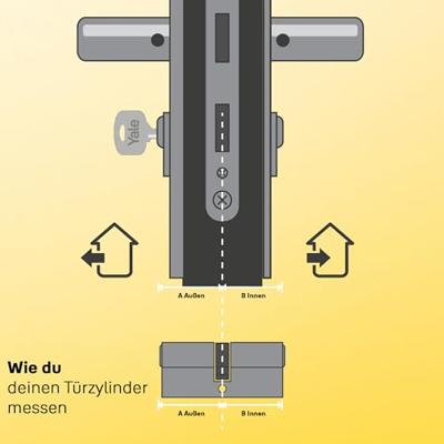 Veiligheidscilinder Yale YC2100 DB 35X35 NI 35 x 35 mm Blik
